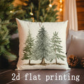Patterned Christmas Trees Pillow Covers for Sofa Bedroom Car Cushion by Axyaa