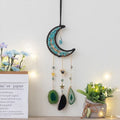 Axyaa Moon Crystal Pendant Sun Catcher Garden Car Decoration