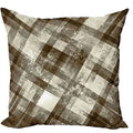 Axyaa Geometric Brown & Taupe 50x50 Pillow Cover Set for Modern Autumn Home Decor