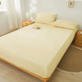 Axyaa Double/Queen Fitted Mattress Cover, Solid Color, Anti-Mite - 200X220cm