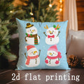 Axyaa Santa Christmas Pillow Covers for Sofa, Bedroom, Car - Rectangular Cushion