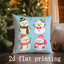Axyaa Santa Christmas Pillow Covers for Sofa, Bedroom, Car - Rectangular Cushion