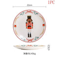 Axyaa Ceramic Christmas Dinner Plate - Round Underglaze Color Design