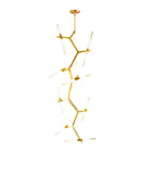 Axyaa Gold Branch LED Chandelier - Modern Loft Pendant Lamps for Duplex Villa