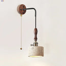 Axyaa Modern Copper LED Wall Light with Pull Chain Switch