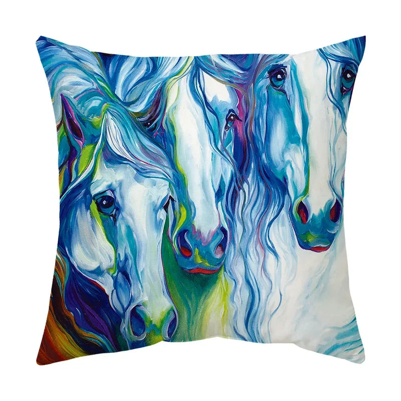 Axyaa Wild Animal Pillow Cover 45*45cm - Decorative Cushion for Living Room, Sofa, Car