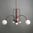 Axyaa Geometric Glass Chandelier Pendant Light for Living Dining Room