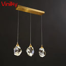 Axyaa Crystal Pendant Chandelier: Luxury Diamond LED Art Lighting for Home Decor & Restaurants