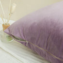 Axyaa Soft Purple Pillow Cover - Nordic Style Sofa Cushion Decor, Square Pillowcase