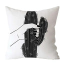 Axyaa Art Pattern Throw Pillow Case for Home Sofa Seat Room Decor