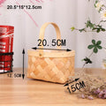 Axyaa Mini Woven Flower Basket Handmade DIY Dollhouse Decor Miniature Paper Vine