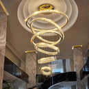 Axyaa Crystal Chandelier Stair Pendant Living Room Lighting Modern Interior Pendant Lights