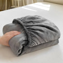 Axyaa Warm Flannel Fitted Bed Sheet, Coral Fleece Mattress Cover