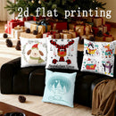 Axyaa Christmas Animal Pattern Cushion Covers for Sofa, Bedroom, Car