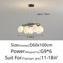 Axyaa Modern Gold Black Glass Chandeliers for Home Restaurant Villas
