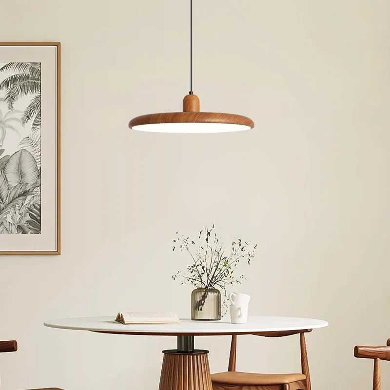 Retro Walnut Chandelier by Axyaa: Wood Grain Home Decor for Dining Room, Bedroom & Living Room