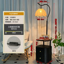Axyaa Wooden Storage Rack Integrated Floor Lamps LED for Bedside Table Living Room