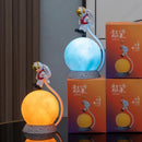 Axyaa Astronaut Moon Lamp: Creative USB Charging Decor for Children's Bedroom