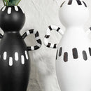 Axyaa Striped Handle Resin Flower Vase - Abstract Home Decoration
