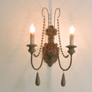 Axyaa Country Style Wooden Bead Wall Sconces for Living Room Lighting