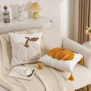 Axyaa Embroidered Pumpkin Throw Pillowcase for Halloween & Thanksgiving Decor