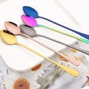 Axyaa Stainless Steel Long Handle Coffee Spoon Set