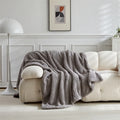 Axyaa Double-Sided Lamb Wool Warm Blanket - Four-Season Office Nap Blanket