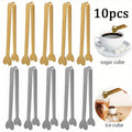 Axyaa Stainless Steel Heart Ice Clip - Coffee Shop & Home Snack Cube Clip