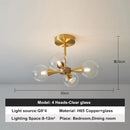 Axyaa Copper Glass Ball Pendant Lamps for Kitchen Bedroom Restaurant Home Decoration