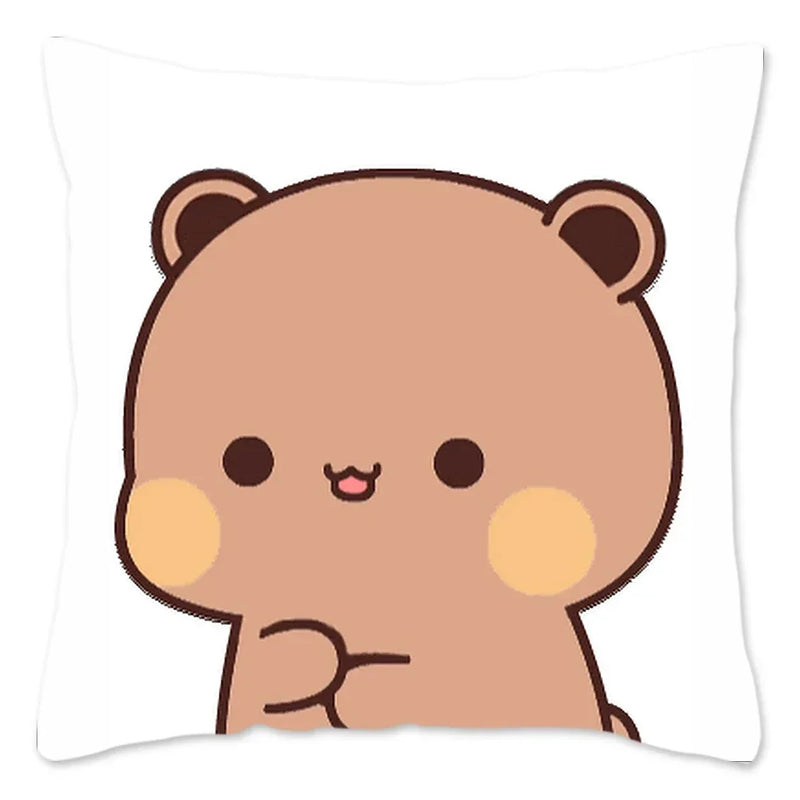 Cute Panda Bears Printed Pillow Case for Sofa Decoration by Axyaa