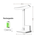 Axyaa LED Desk Lamp 3-Level Dimmable Touch Night Light, USB Rechargeable, Foldable Table Lamp