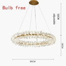 Axyaa Luxury Crystal LED Chandelier Circular Pendant Lamp - Modern Designer Lighting