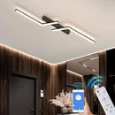 Axyaa Modern Black LED Ceiling Chandelier for Corridor Bedroom Hallway Dining Room