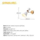 Nordic Industrial Wall Lamp by Axyaa - Adjustable Sconce for Bedroom, Balcony & Corridor