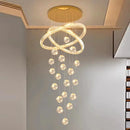 Axyaa Crystal Chandelier for Modern Home Stair, Living Room, Dining Room Lighting
