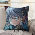 Axyaa Anime Bed Pillow Case 45x45 Decorative Cushion Cover Home Sofa Decor