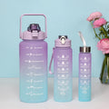 Axyaa Gradient Color Three-Piece Set Straw Sports Water Cup