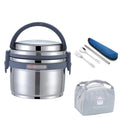 Axyaa Double Wall Stainless Steel Vacuum Thermal Lunch Box - Leakproof Food Container