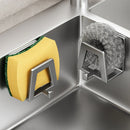 Axyaa Stainless Steel Sink Sponge & Pot Lid Rack - Wall Mounted Organizer