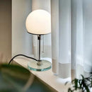 Axyaa Nordic Glass Hemisphere Desk Lamp with Dual-use Charging Feature