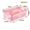 Axyaa 10-Piece Versatile Plastic Storage Baskets for Toys, Desk, Kitchen, and Bathroom