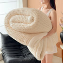 Axyaa Double Layer Fleece Blanket for Sofa or Bed Queen – Thick & Warm
