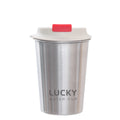 Axyaa Stainless Steel Coffee Mug with Lid, 400ml Water Cup, Leak Proof & Portable