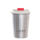 Axyaa Stainless Steel Coffee Mug with Lid, 400ml Water Cup, Leak Proof & Portable