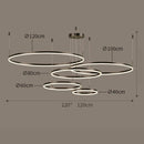 Axyaa Nordic Rings Pendant Light Fixture for Dining and Living Room Decor