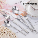 Axyaa Stainless Steel Cutlery Set - Elegant 10 Pcs Western Tableware Flatware