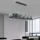 Axyaa Crystal Ceiling Chandeliers: Modern Hanging Light Fixture for Dining & Living Room