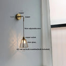 Axyaa Clear Glass LED Wall Lights - Modern Nordic Style Bedside Lamp