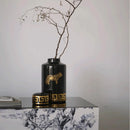 Handmade Porcelain Tiger Pattern Flower Vase by Axyaa