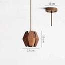 Axyaa Wooden Japanese Retro Hanging Lamp for Restaurant Bar Counter Bedroom